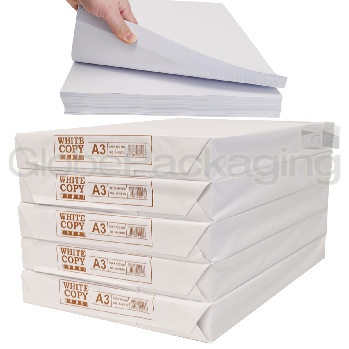 2 Reams (1000 Sheets) Of High Quality A3 Printer Copier Paper 80gsm - 297mm x 420mm